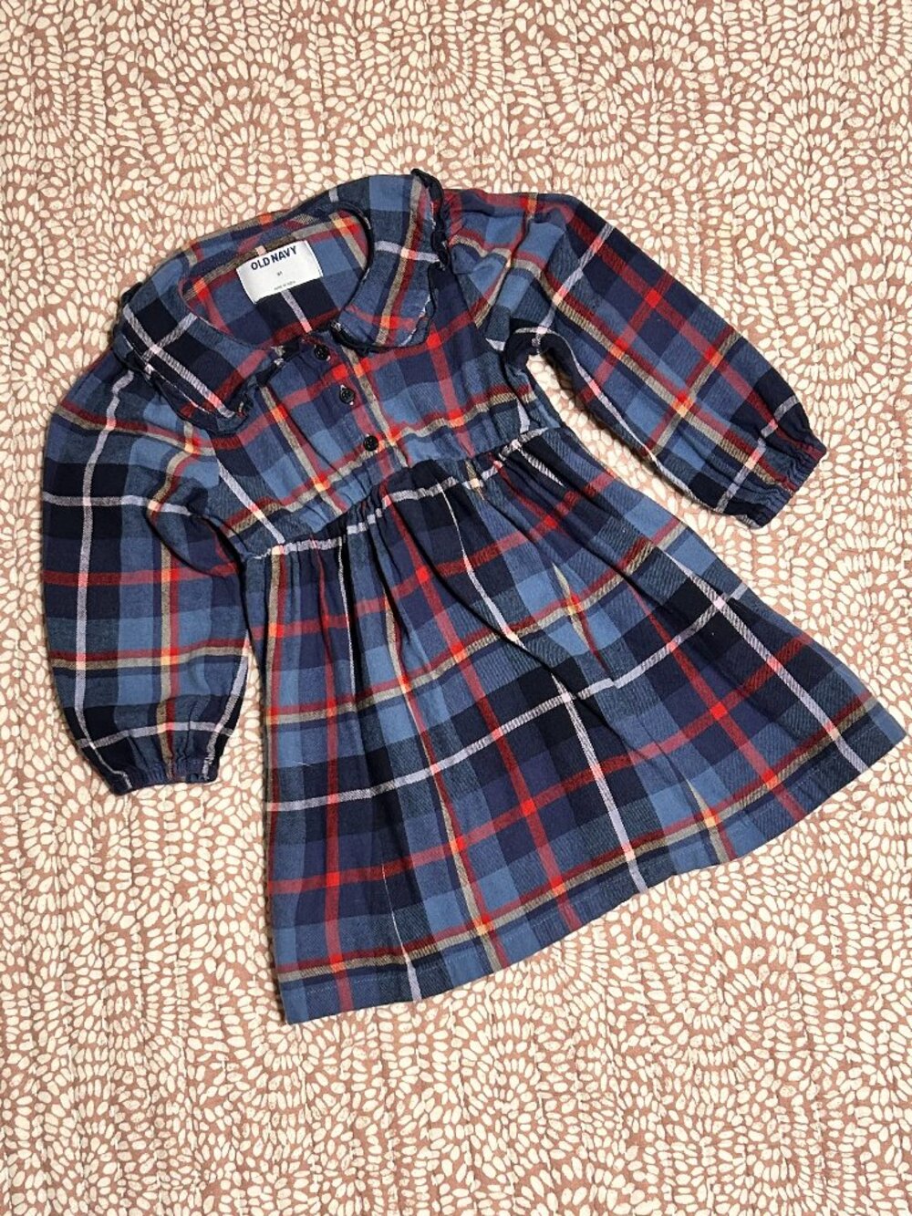 Old Navy Plaid Flannel Dress Size 3T